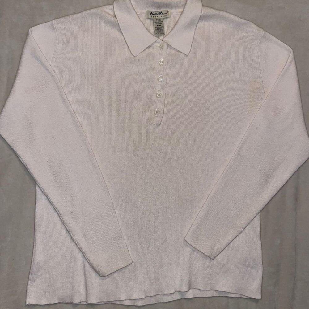 Eddie Bauer knit polo, authentic vintage find, cotton M Tall